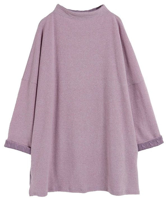 Dull pastel fluffy cut and sewn tunic 24W073