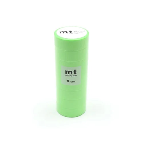 mt Masking Tape 8P – Shocking Green (8 rolls), 15mm×7m