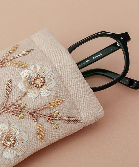 Beads embroidery eyeglass case (2 colors) 10 x 18cm M42-2494