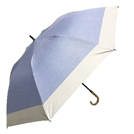 Short Wide Umbrella Heat-Shielding & fully Light-Shielding Dungaree-Style Cut-Over Print Sunshade Umbrella Black Coated Back