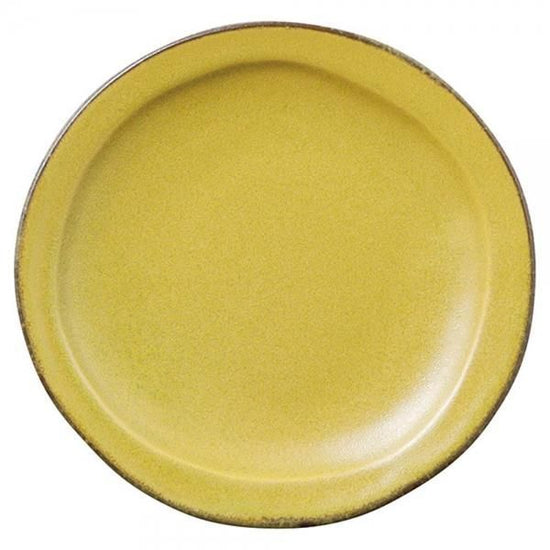 Veggie Color Rounded Dish, Mustard, Yellow, Western Tableware, Rounded Plate, Made in Japan, Minoyaki, Stylish
