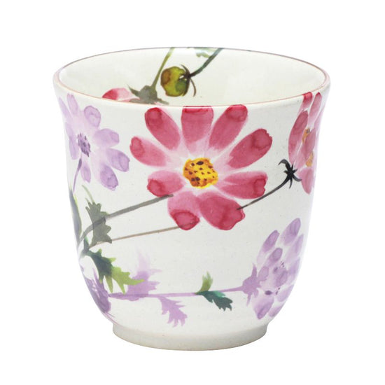 Cosmos with flowers and hot water