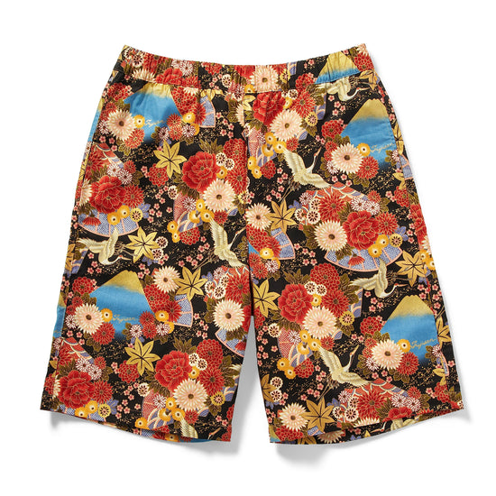 Japanese Pattern Half-Pants.Fuji_black