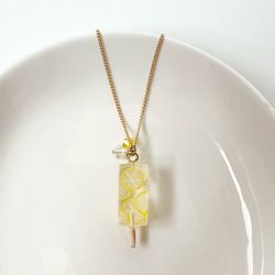 Lemon popsicle necklace