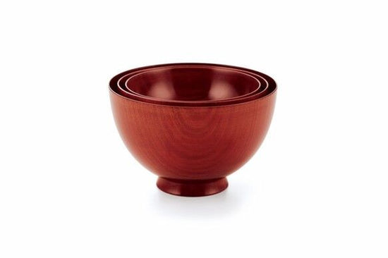 Three-Colored Bowl with Red Stripes, Horse Chestnut SO-359