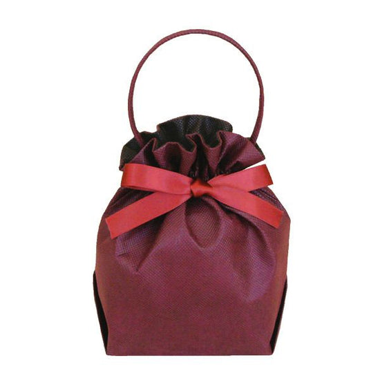 Ribbon Bag L Size Non-woven Fabric Bag with Ribbon, 50 pcs/pack LP-050-040