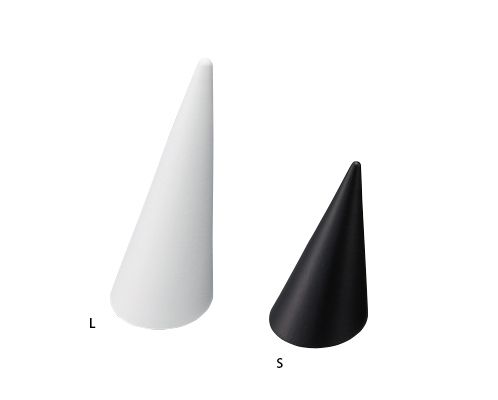 Wooden Conical Ring Stand S size, Matte coated white and black AR-1115-S