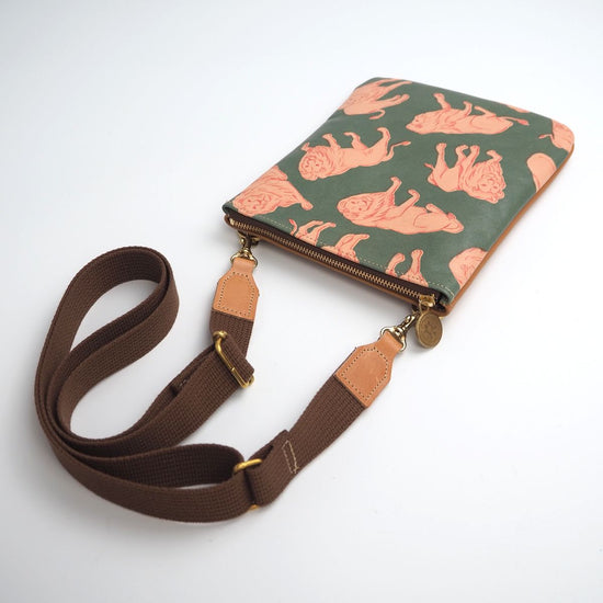 Zipper Mini Pochette (Lion) Leather Phone Shoulder Bag