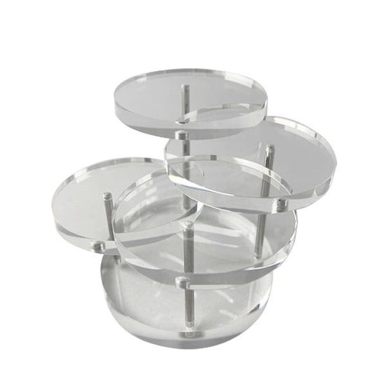 Acrylic round 4-tier stand S size, acrylic transparent L-9431