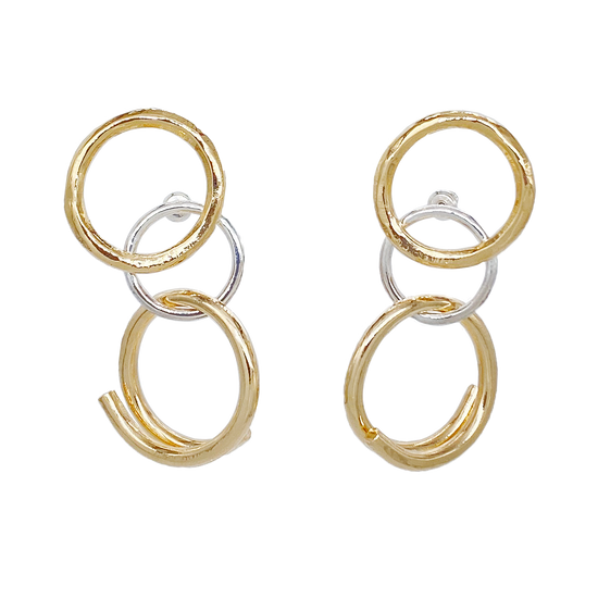 Silver 925 18kGP Circle Earring