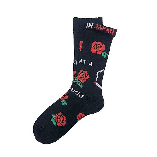 "ROSE -black-" Socks