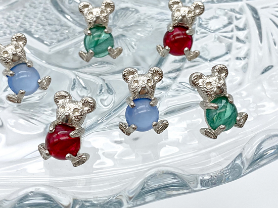 Teddy pierced earrings | silver925