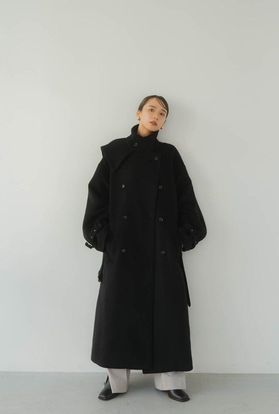 Layered Motorcycle Coat/Black