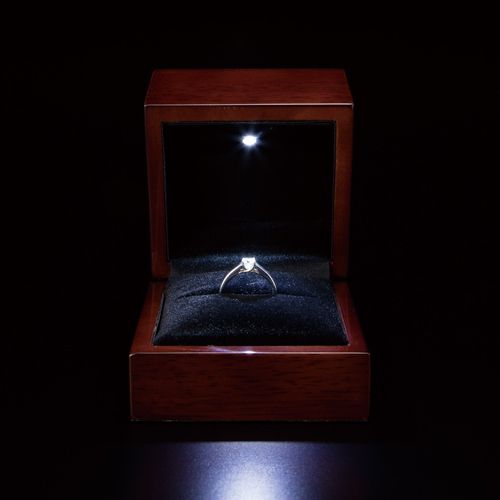 Wooden ring case with spotlight, for bridal, unit of 1 piece GA-200