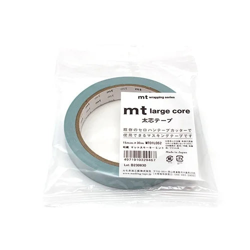 mt Large Core Masking Tape – Matte Smoky Mint, 15mm×30m