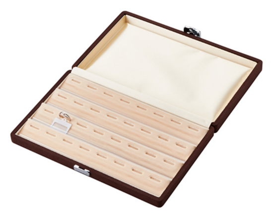 Ring storage case for 32 rings with price tag clasp, stock case series AR-527