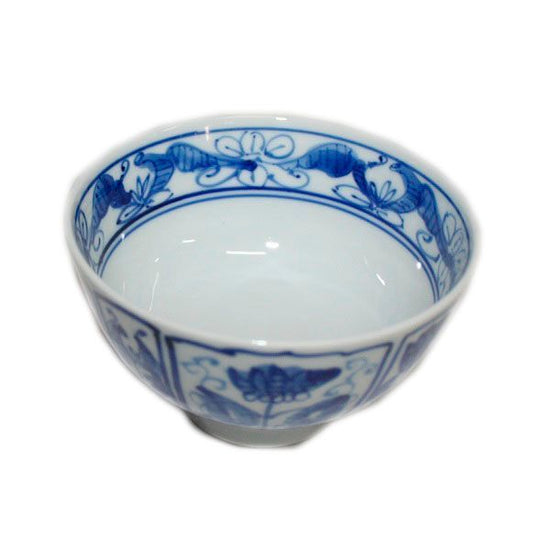 [Eisyou] rice bowl with design of flowers and grasses