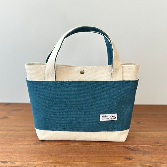 <New Item>S Tote of Solid Canvas *Mineral Blue