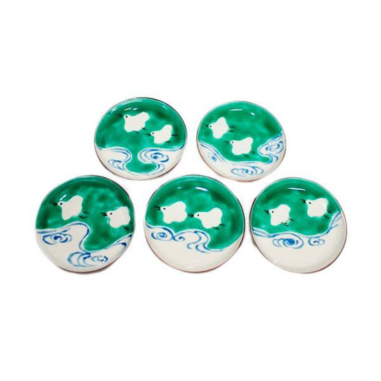 [Eisyou] 3.5" Dish with design of plovers (set)