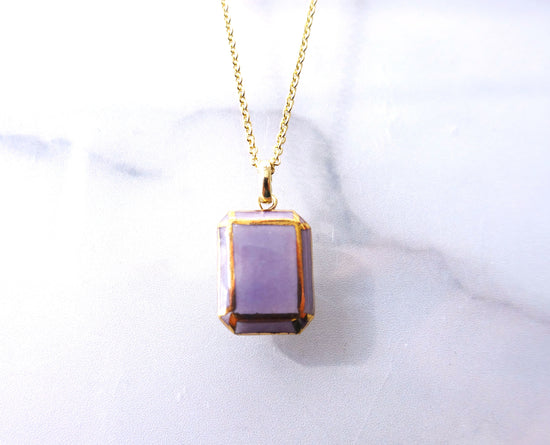 jewel cut necklace (lavender)