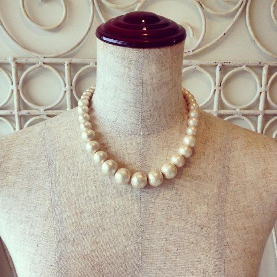 Cotton pearl necklace 10-16mm