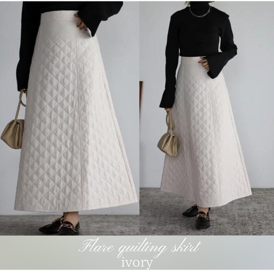 Flared Quilted Skirt