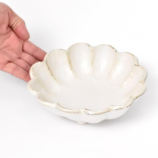 Rinka White 16 Bowls White Japanese Tableware Medium Bowl Made in Japan Minoyaki, Stylish, Modern