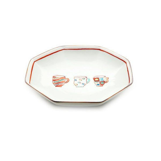 [Eisyou] Four-sided Octagonal Dish with Cup-Lined Design