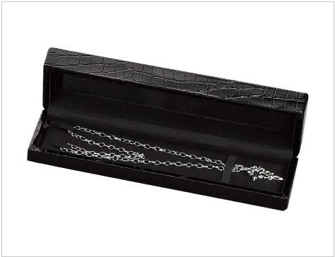 Necklace case, croc style case, gothic collection, 6 pieces, N-902