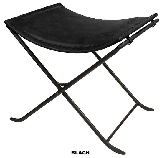 Leather folding stool (3 colors) INHF090