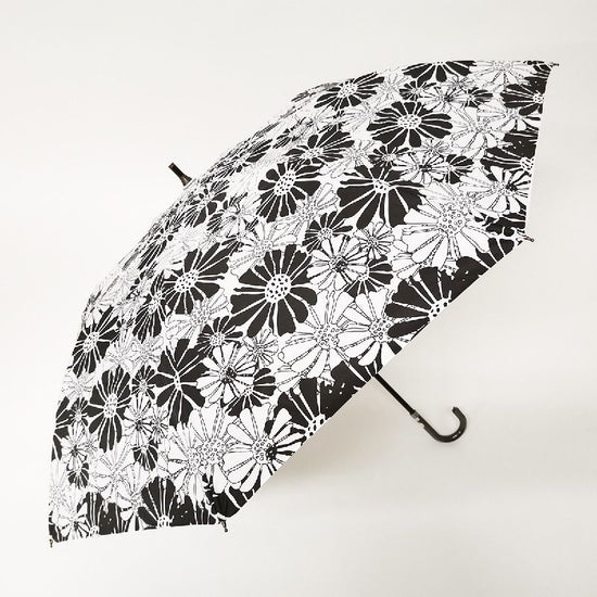 Short Wide Umbrella Gerbera Pattern Rain or Shine