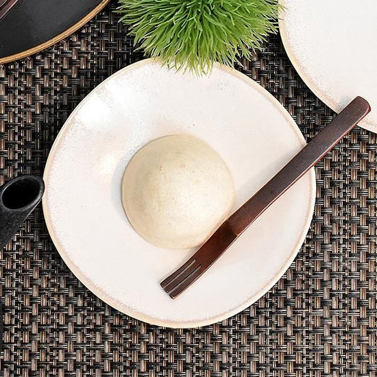 Titanium Matte White 4-Way 3.5 Dish, white type, Japanese tableware, small dish, made in Japan, Minoyaki, stylish, modern