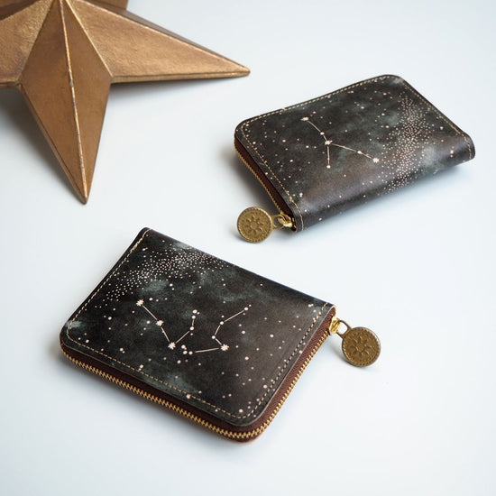 Round Zipper Compact Wallet (12 Starry Skies 12 Designs)