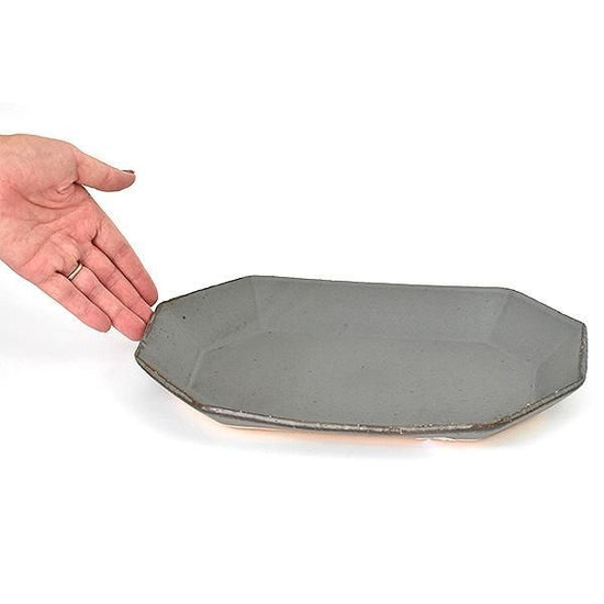 Angle Pasta Bowl Green Green Type Western Tableware Deformed Plate Made in Japan Minoyaki Cafe Style Stylish Modern