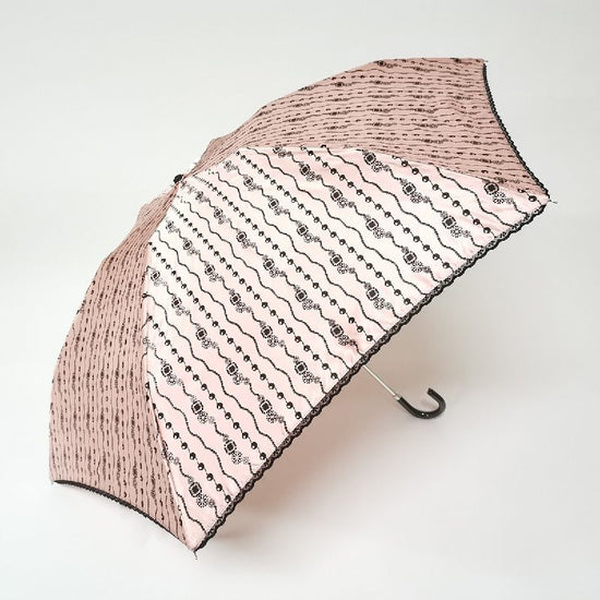 Satin Jewelry Print Folding Umbrella for Rain or Shine