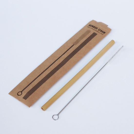 Bamboo Straw + Cleaning Brush - Straw made from 100% natural bamboo BAMBOO STRAW [BS-01] | BALIISM