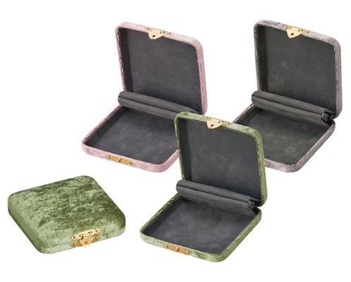 Accessory case L size, crushed velour fabric, gift box, 12 pieces, AR-J500CV