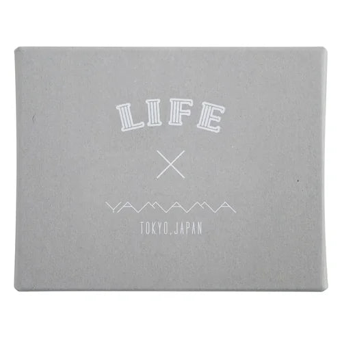 LIFE × Yamama Bungu Sticky Notes with Leather Cover – Plain, Black