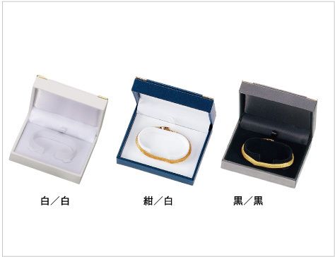 Bracelet and bangle case, square type with corner hardware, NOELLE COLLECTION, unit of 12, AO-BL-203