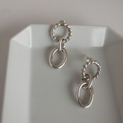 ROPE silver950 pierce" ROPE silver pierced earrings/Clip-on earrings K10 K18 pierced earrings can be changed to K18 pierced earrings.