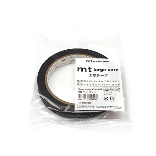 mt Large Core Masking Tape – Matte Black, 15mm×30m