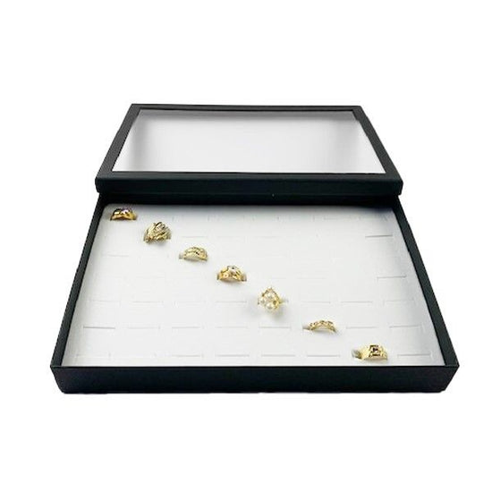 Ring storage paper box with window, L size, 56 rings L-10402