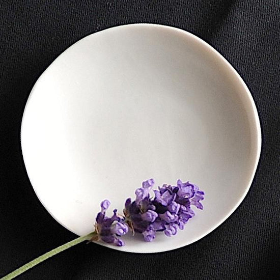 Cuisine Stone mat bean dish, white type, Western tableware, small dish, made in Japan, Minoyaki, stylish, modern
