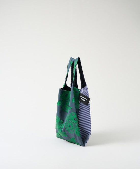 TWINS bag <S> [green flower × blue stripe].