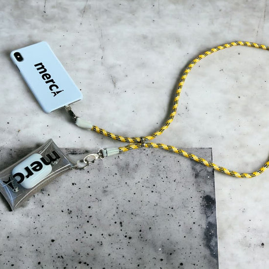 Cell Phone Strap Shoulder (Yellow White Black)