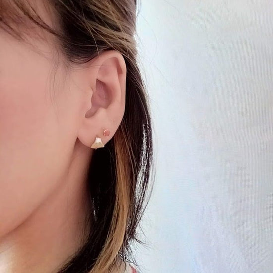 *Fuji and sunrise* ~Series of small pierced earrings~ (Pierced earrings, non-hole pierced earrings)