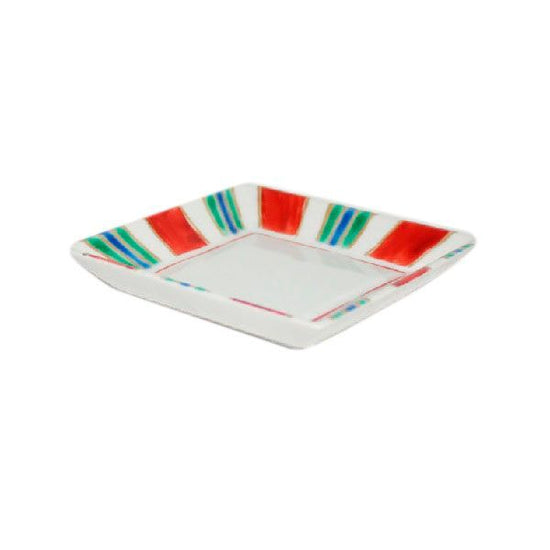 [Eisyou] Striped three-sided rectangular dish