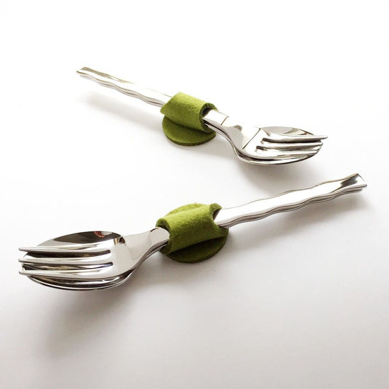 클립이 달린 티세트(녹색)