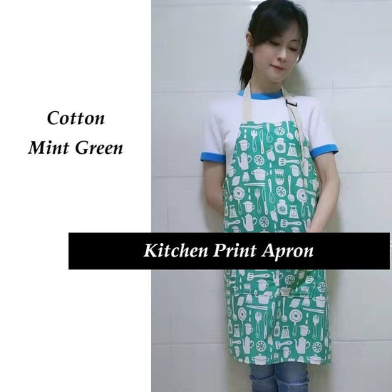 Cotton [neck apron, front apron] printed pattern