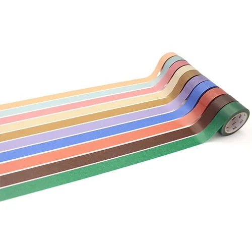 mt Masking Tape 10-Color Set (Dusty Colors), 15mm×7m